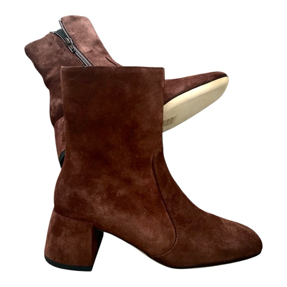 Staud Brown Suede Ankle Boots